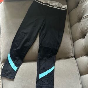 Calvin Klein Sporty Black and Blue Leggings